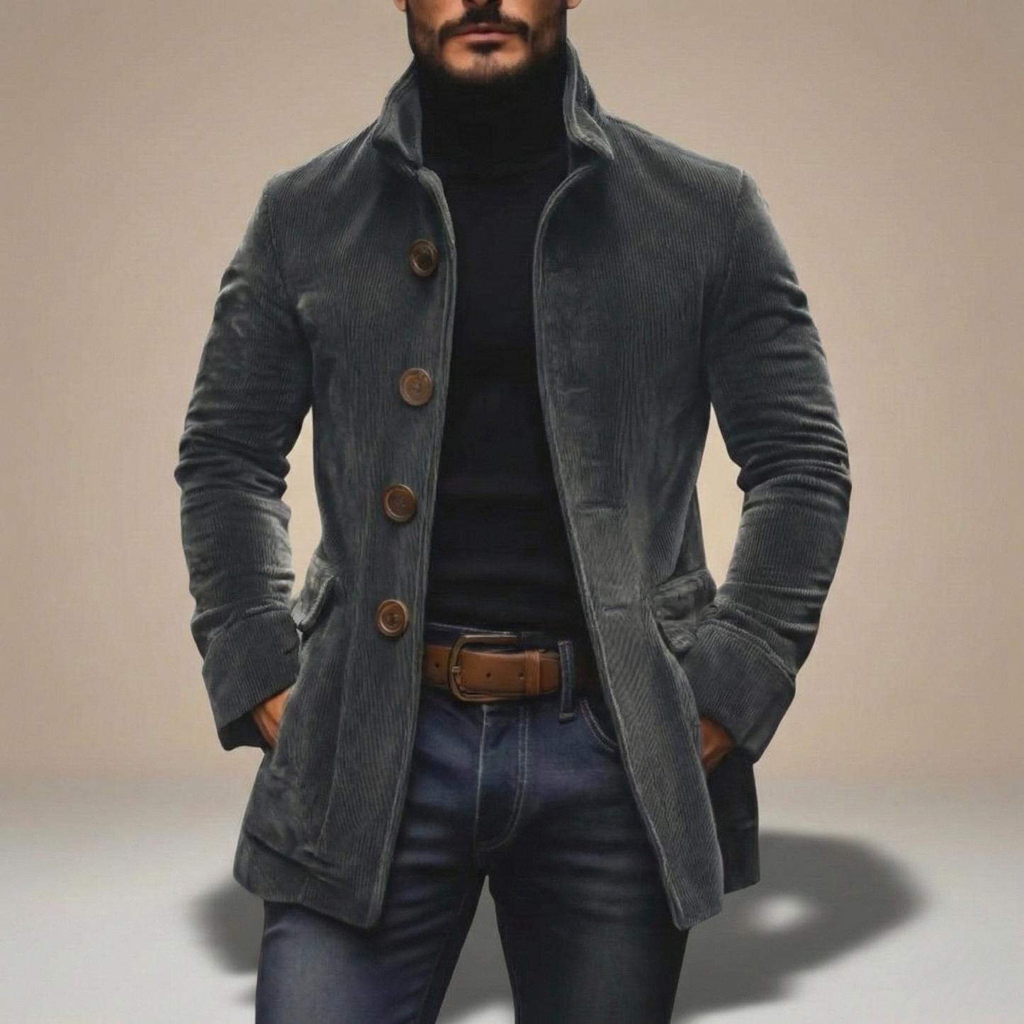 Vittorio™ – Cappotto Vintage Uomo in Velluto a Coste