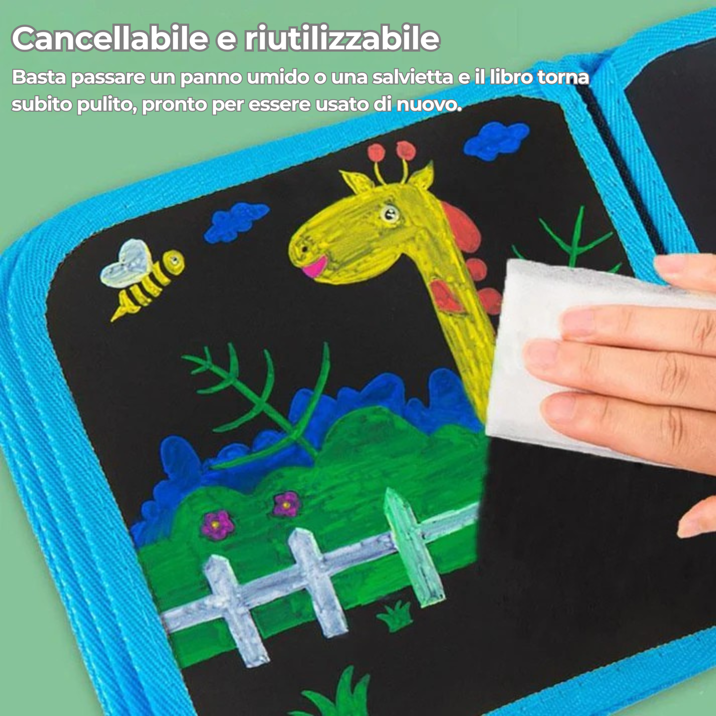 CreativiBook 🌈📖 – Libro Cancellabile per Bambini + Set Colori in OMAGGIO