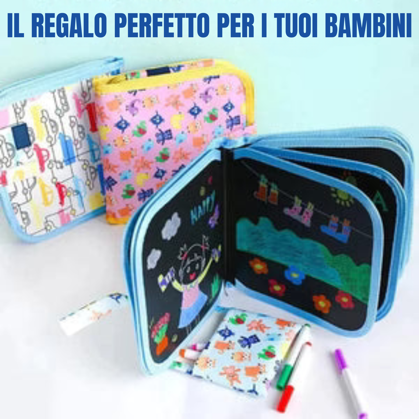CreativiBook 🌈📖 – Libro Cancellabile per Bambini + Set Colori in OMAGGIO