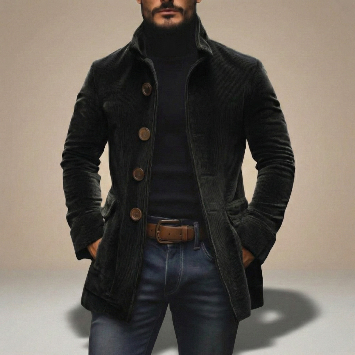 Vittorio™ – Cappotto Vintage Uomo in Velluto a Coste