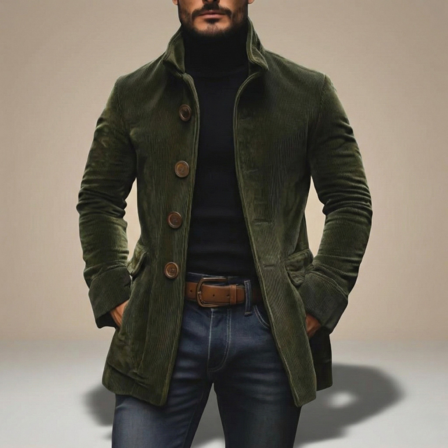 Vittorio™ – Cappotto Vintage Uomo in Velluto a Coste