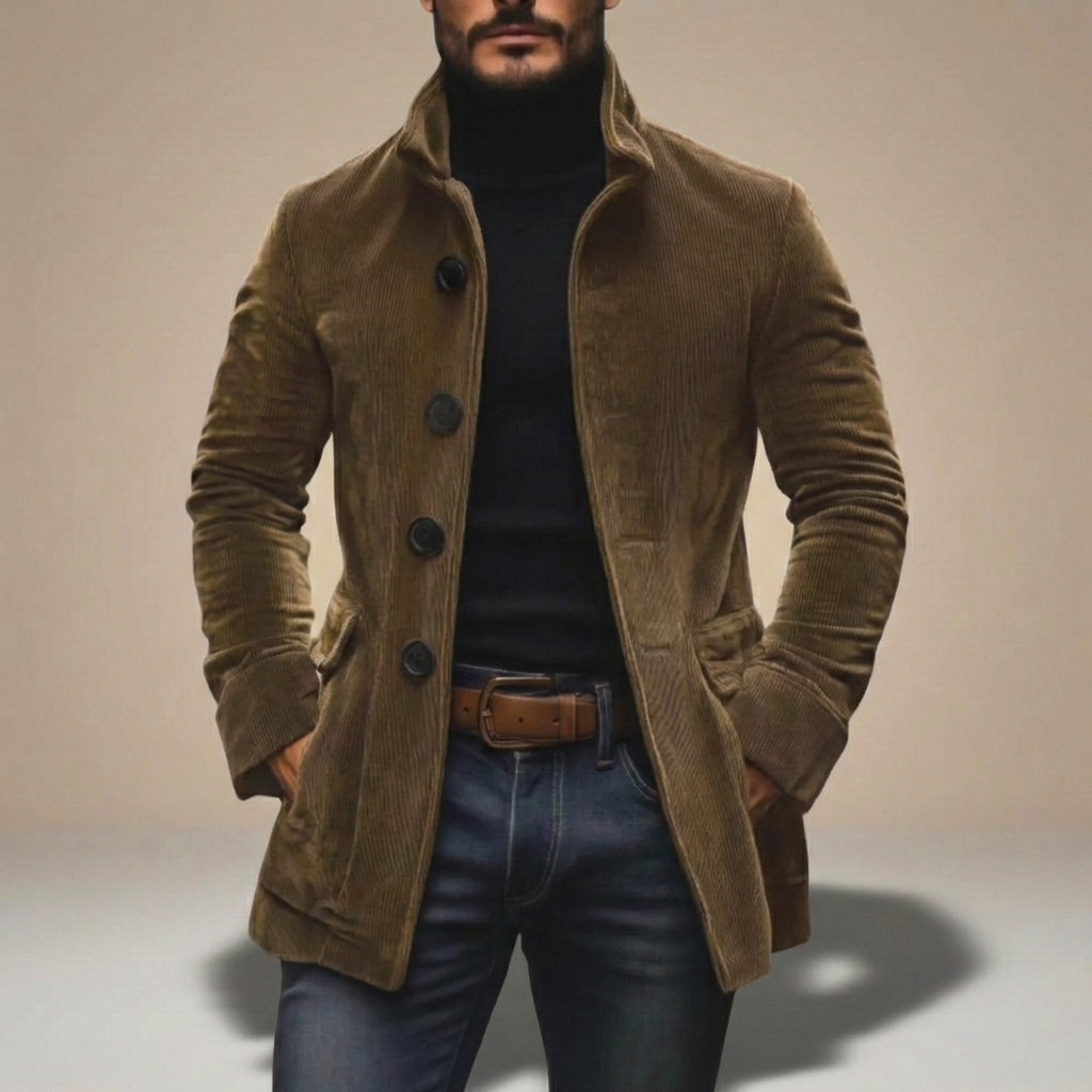 Vittorio™ – Cappotto Vintage Uomo in Velluto a Coste